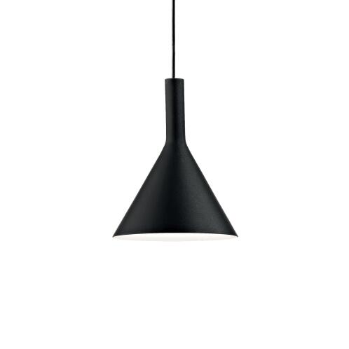 Ideal Lux Κρεμαστό Φωτιστικό Οροφής Μονόφωτο Cocktail SP1 Small Nero 074344