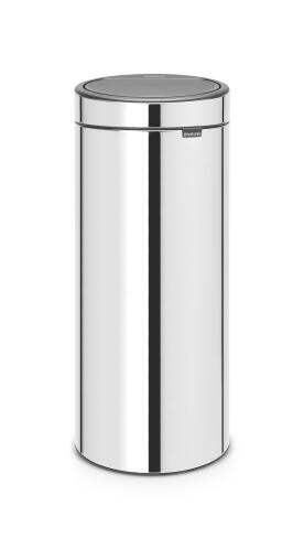 Brabantia Δοχείο Απορριμμάτων Touch Bin Χρωμέ Ανοξείδωτο 30lt - 080.1153/25