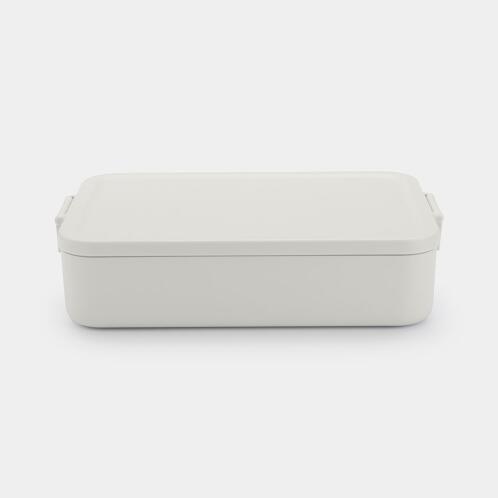 Brabantia Make & Take  Δοχείο Φαγητού Με Χωρίσματα Bento 2L -Large- 25,5X16,7X6,2cm Κρεμ -Πλαστικό