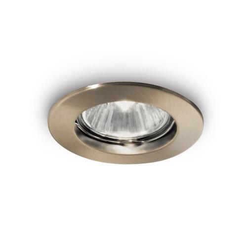 Ideal Lux Downlight Φωτιστικό Χωνευτής Τοποθέτησης Μονόφωτο Jazz 083124 GU10 max 1 x 50W Μπρουνίτο