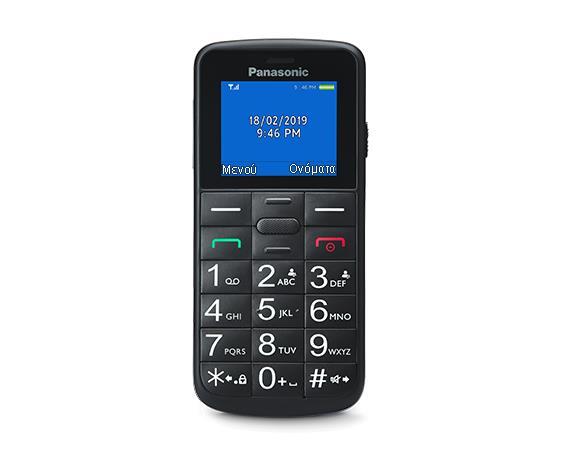 Panasonic Dual SIM Κινητό με Μεγάλα Κουμπιά KX-TU110 Μαύρο