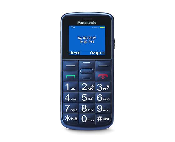 Panasonic Dual SIM Κινητό με Μεγάλα Κουμπιά KX-TU110 Μπλε