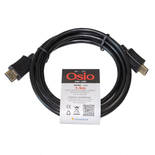 Osio OSK-1260 Καλώδιο HDMI High Speed με ethernet 1.5 m