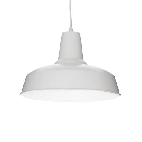 Ideal Lux Κρεμαστό Φωτιστικό Οροφής Μονόφωτο Moby SP1 102047 E27 max 1 x 42W Λευκό