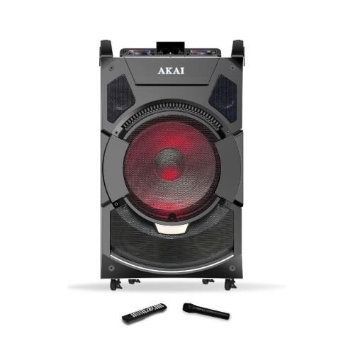 Akai DJ-S3HB Dual φορητό ηχείο 2BT/2USB/2SD/2AUX/2FM/2LED/TWS/LED/2 υποδ. για mic/τηλεχ/ασ. mic 220W