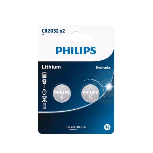 Philips CR2032P2/01BGRS Μπαταρία λιθίου Blister 2τεμ. 210 mAh 3V