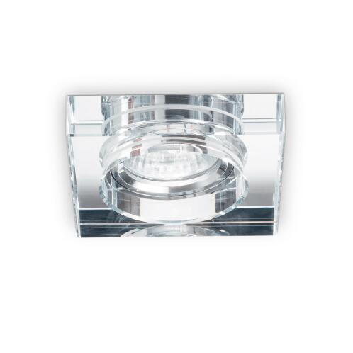 Ideal Lux Downlight Φωτιστικό Χωνευτής Τοποθέτησης Μονόφωτο Blues Square 114019 GU10 max 1 x 50W Διάφανο