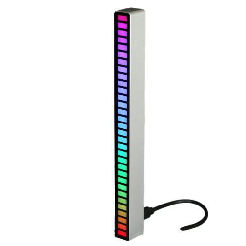 Inoleds Light of Throne Μπάρα Φωτισμού LED RGB Music Bar 2W με Αναγνώριση Φωνής Μαύρη/Ασημί INORGBMUSICBAR