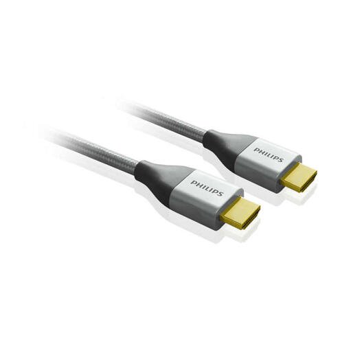 Philips SWV3453S/10GRS Επιχρυσωμένο πλεκτό καλώδιο HDMI High Speed 4K 60 FPS 18Gbps με ethernet 3.0m