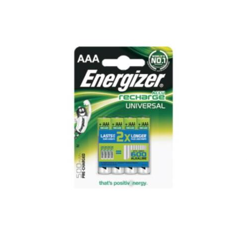 Energizer Επαναφορτιζόμενες Μπαταρίες AAA Ni-MH 500mAh 1.2V Universal 4τμχ