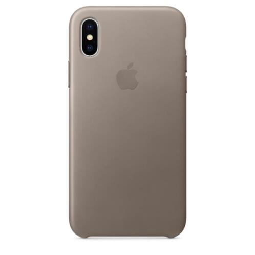 Apple Leather Case iPhone X Taupe