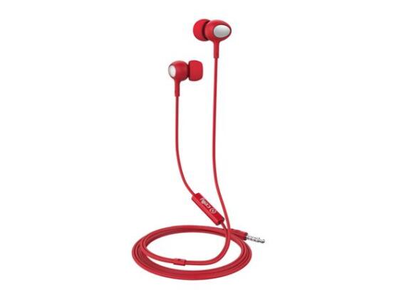 Celly Up 500 Stereo Earphone 3.5mm Round Cable Red