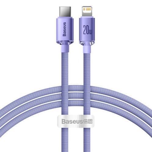 Baseus Crystal Shine Series Cable Type-C to Lightning 20W 1.2m Lilac