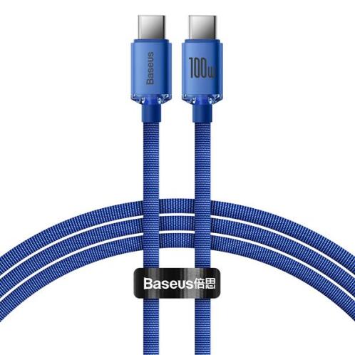 Baseus Crystal Shine Series PD Cable Type-C to Type-C 100W 1.2m Blue