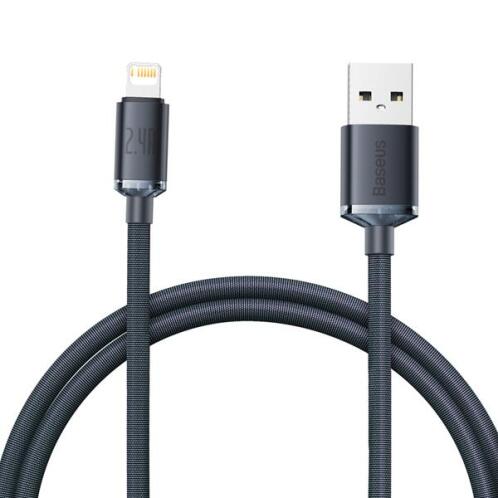 Baseus Crystal Shine Series Cable USB to Lightning 2.4A 1.2m Black