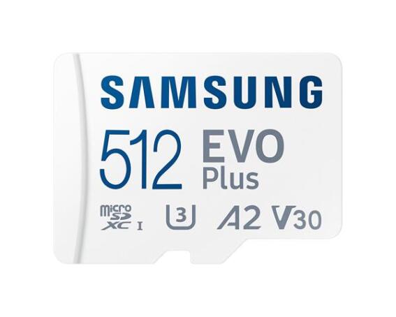 Samsung Evo Plus (2021) microSDXC 512GB Class 10 U3 V30 A2 UHS-I