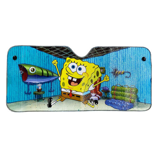 Auto Gs Ηλιοπροστασία Παρμπρίζ Αλουμινίου Sponge Bob 60x130cm 1 Τεμάχιο