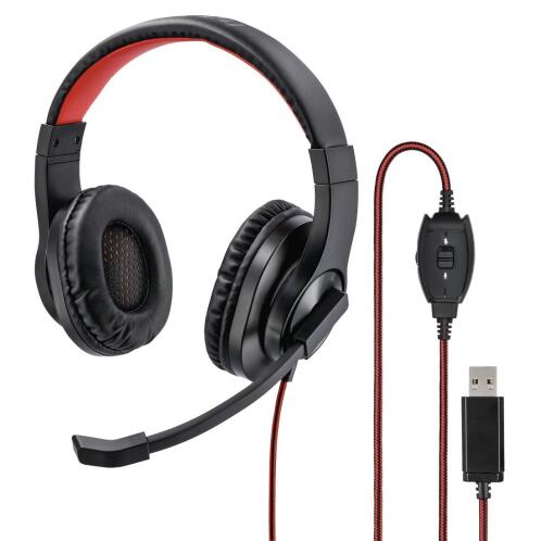 Hama "HS-USB400" PC USB Office Headset, Stereo, Μαύρο