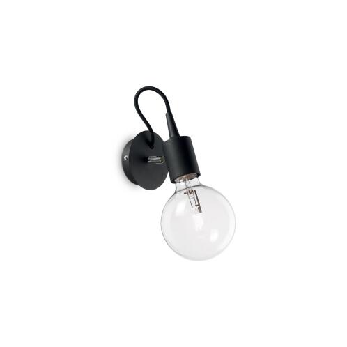 Ideal Lux Φωτιστικό Τοίχου Απλίκα Μονόφωτο Edison AP1 148908 E27 max 1 x 60W Μαύρο