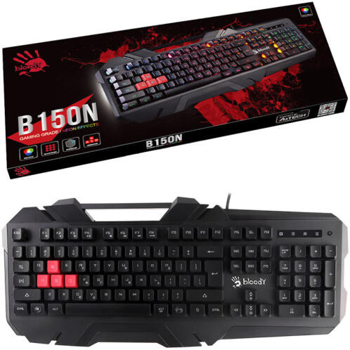 Bloody B150N Ενσύρματο gaming πληκτρολόγιο με RGB EN / GR