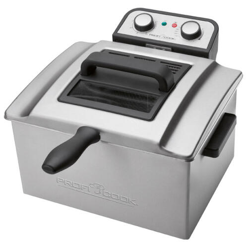 Profi Cook Φριτέζα Λαδιού 5lt Ανοξείδωτη διπλή 3000W PC-FR 1038