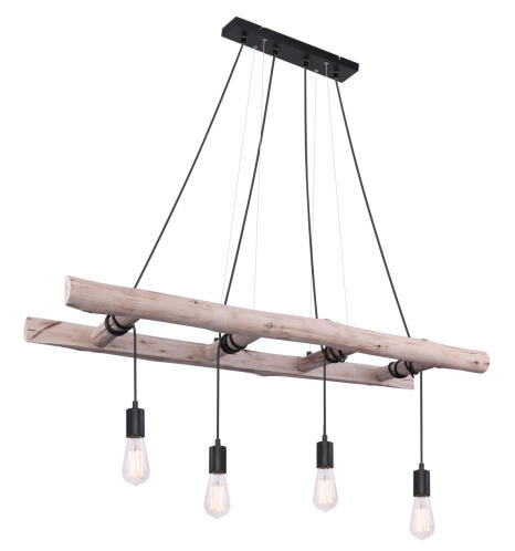 Globo Lighting Κρεμαστά IRMGARD τετράφωτο ξύλινο   4xE27