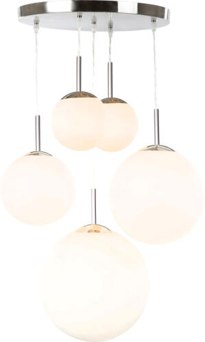 Globo Lighting Κρεμαστά BALLA δίφωτο νίκελ ματ  2xE27 ILLU