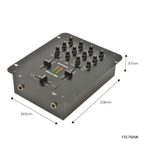 CITRONIC PRO-2 2CHANEL INPUT MIXEL BLK