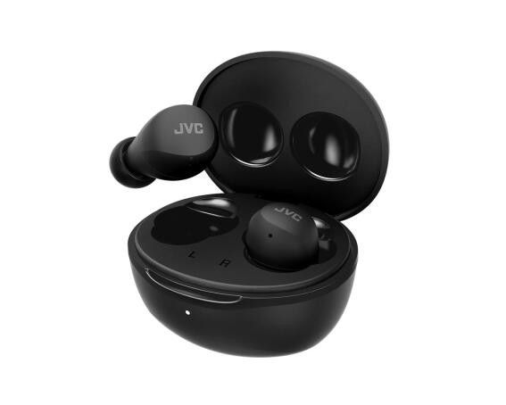 JVC Mini In-ear Bluetooth Handsfree Ακουστικά με Αντοχή στον Ιδρώτα και Θήκη Φόρτισης HAA6TBU Gumy Μαύρα