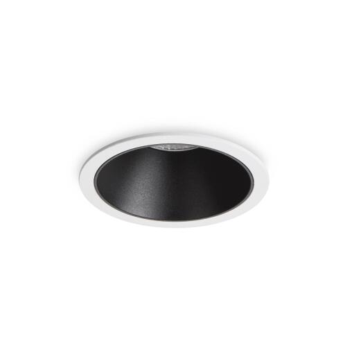 Ideal Lux Downlight Φωτιστικό Χωνευτής Τοποθέτησης Μονόφωτο Game Round 192277 11W Λευκό Μαύρο