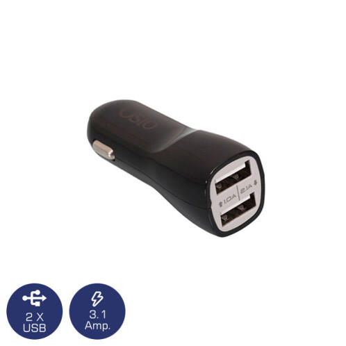 Osio OTU-365B Διπλός φορτιστής αυτοκινήτου με 2 USB 5 V 1000 / 2100 mA