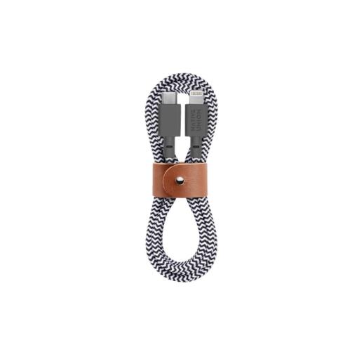 Native Union Belt Cable USB C to Lightning 1.2M Zebra