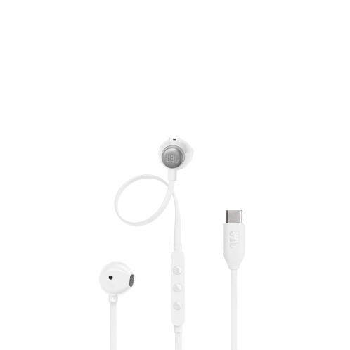 JBL Tune 305C, Ear-Buds Headphones, USB-C, Hi-Res, (White)