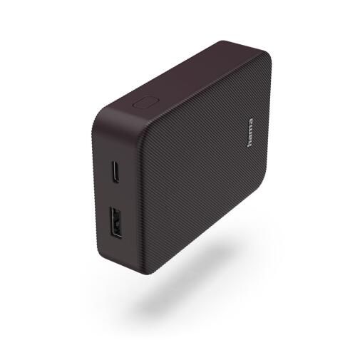 Hama "Colour 10" Power Pack, 10000 mAh, 2 έξοδοι: USB-C, USB-A, Βαθύ Μωβ