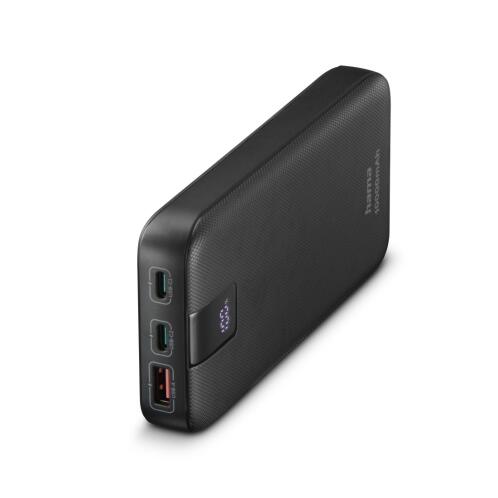 Hama "PD 10" Power Pack, 10000 mAh, 3 έξοδοι: 2x USB-C, 1x USB-A, ανθρακί