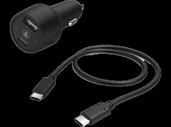 Hama Φορτιστής Αυτοκινήτου USB-C,PD / QC,30W και Καλώδιο USB-C σε USB-C 1m, Μαύρο