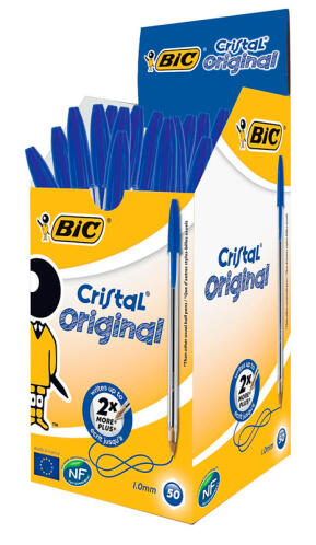 BIC στυλό διαρκείας Cristal με μύτη 1mm μπλε 50τμχ