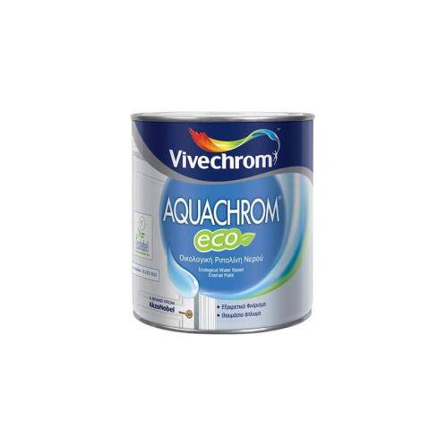 Vivechrom Ριπολίνη Νερού Aquachrom Eco 0.75lt Λευκό Σατινέ