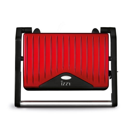 Izzy Τοστιέρα για 2 Τοστ Ceramic Panini S10 800W Spicy Red