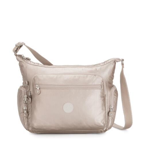 Kipling Τσάντα ώμου 35.5x30x18.5cm σειρά Gabbie Metallic Glow