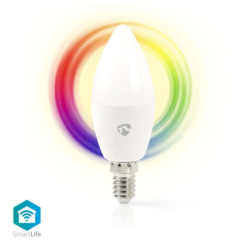 NEDIS Wi-Fi έξυπνη λάμπα RGB LED, E14, 4,5W, 350lm, WIFILC10WTE14