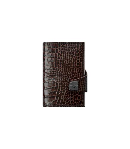 TRU VIRTU Wallet Click & Slide Croco Brown