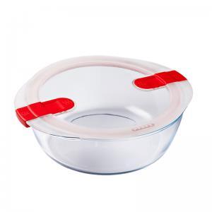 Pyrex Φαγητοδοχείο Στρογγυλό με Καπάκι Cook & Heat 2.3lt 333078 Κόκκινο