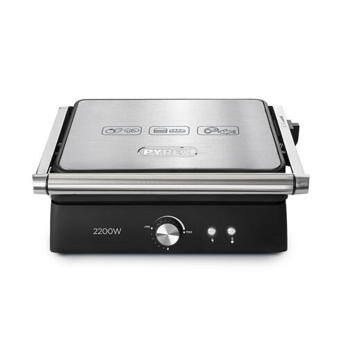 Pyrex Τοστιέρα Panini Αποσπώμενη 2200W SB-297 Inox