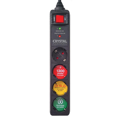 CRYSTAL AUDIO CP-4 ΠΟΛΥΠΡΙΖΟ ΑΣΦΑΛΕΙΑΣ 4ΘΕΣΕΩΝ  ΜΑΥΡΟ