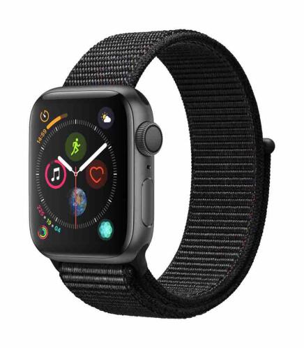 Apple Watch Series 4 GPS, 40mm Space Grey Aluminium Case with Black Sport Loop