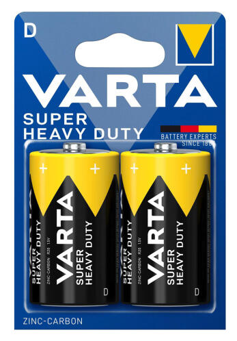 VARTA μπαταρίες Zinc Carbon Super Heavy Duty D/R20P 1.5V 2τμχ