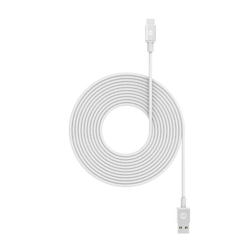 Mophie Braided USB 2.0 Cable USB-C male - USB-A male Λευκό 3m (409903207)