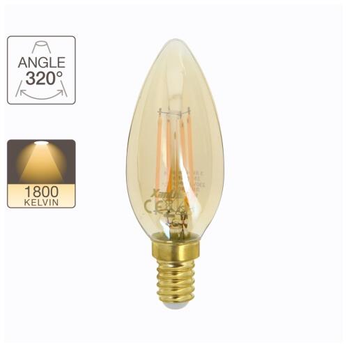 XANLITE ΛΑΜΠΤΗΡΑΣ LED DECO E14 3,8W (30W) ΖΕΣΤΟ ΛΕΥΚΟ ΦΩΣ 1800K 350LM