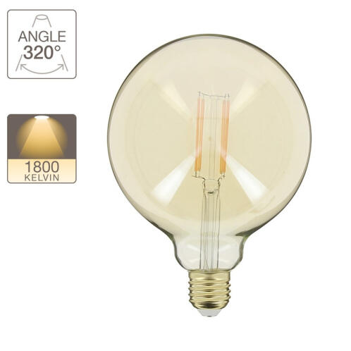 XANLITE ΛΑΜΠΤΗΡΑΣ LED DECO G125 E27 7W (60W) ΖΕΣΤΟ ΛΕΥΚΟ ΦΩΣ 1800K 806LM